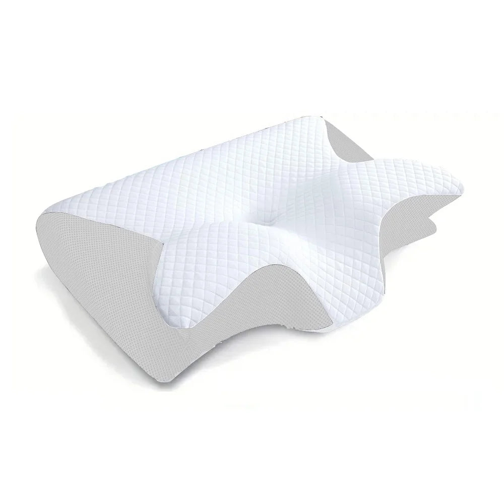 Memory Foam Pillow, Ergonomic Contour Orthopedic Pillow for Neck Pain.