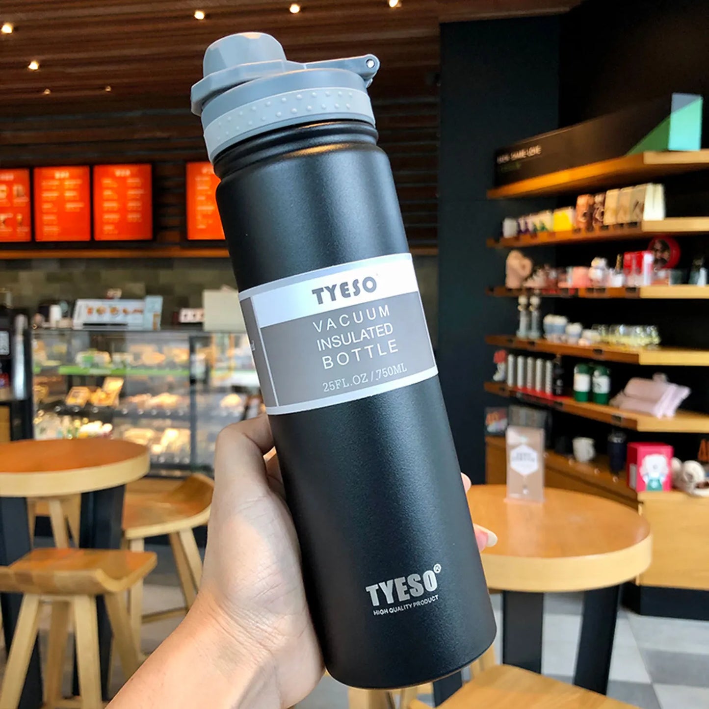 750ML Tyeso Bottle Stainless Steel Vacuum Flask Insulated Water Bottle