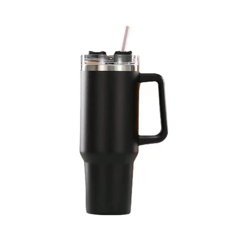 1200ML Bingba Cup Stainless Steel Insulated Water Bottle, With Handle Straw