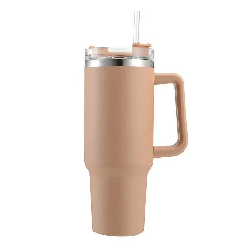 1200ML Bingba Cup Stainless Steel Insulated Water Bottle, With Handle Straw