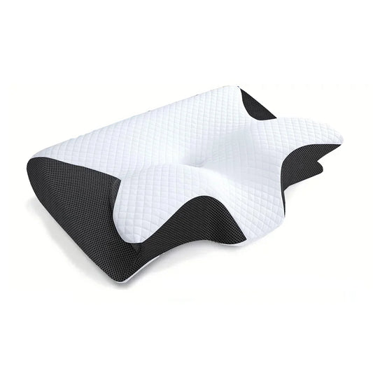 Memory Foam Pillow, Ergonomic Contour Orthopedic Pillow for Neck Pain.